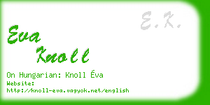 eva knoll business card